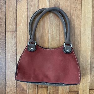 Vintage handmade two-tone leather purse